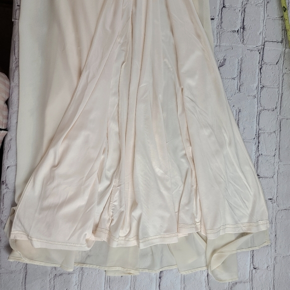 Windsor Size Small Kaylee Formal Chiffon Lace-Up Long Dress  Cream NEW - Picture 8 of 11